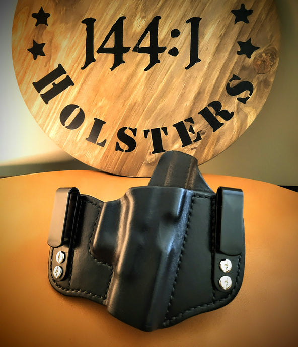IWB HD LE Black Italian Leather Holster for Glock 19