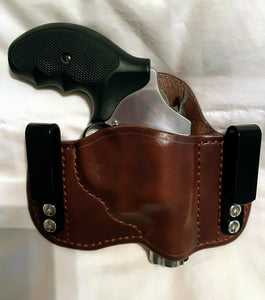 Smith and Wesson 642/J-Frame Revolver IWB LE Italian Leather Holster w/rub protector