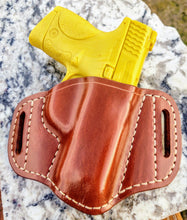 Load image into Gallery viewer, Smith and Wesson M&amp;P Shield 9mm .40  Minimalist OWB Leather Holster